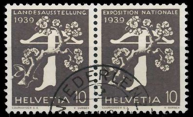 Schweiz Zusammendruck Nr W13 gestempelt WAAGR PAAR X728F42
