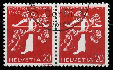 Schweiz Zusammendruck Nr W21 gestempelt WAAGR PAAR X728F56