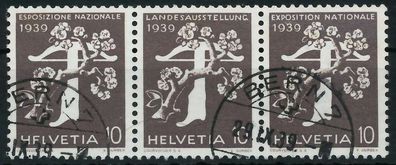 Schweiz Zusammendruck Nr W18R gestempelt 3ER STR X728F6E