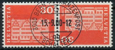 Schweiz Zusammendruck Nr K52 zentrisch gestempelt WAAGR PAAR X72904E