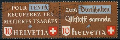 Schweiz Zusammendruck Nr WZd 03 gestempelt WAAGR PAAR X729092