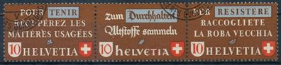 Schweiz Zusammendruck Nr WZd 11 gestempelt 3ER STR X7290BA