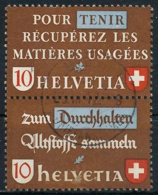 Schweiz Zusammendruck Nr SZd 03 zentrisch gestempelt SENKR P X7290D6