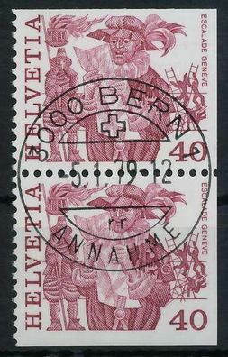 Schweiz Zusammendruck Nr 1104xvEor Eru zentrisch gestempelt X72919A
