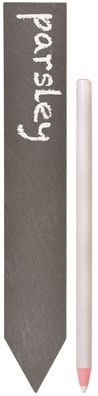 Esschert Pflanzschilder 19,5x3,1x0,5 cm 6er Set Blumen Schiefer Stecker Etikett