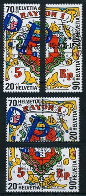 Schweiz Zusammendruck Nr 1722ZD-1725ZD zentrisch gestempelt X7311BA