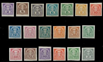 Österreich 1920 21 Zeitungsmarken Nr 293x-311x X7429FA