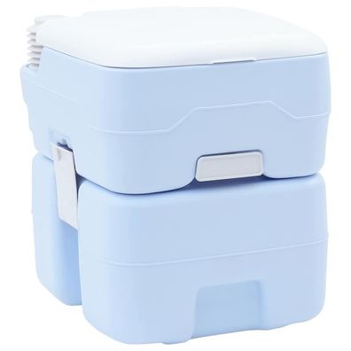 vidaXL Camping-Toilette Helles Blau und Weiß 41,5 x 36,5 x 42 cm