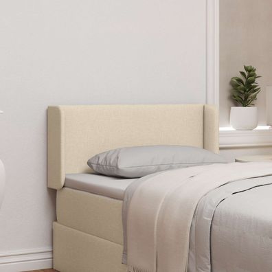 vidaXL Kopfteil Ohr Creme 40,5 x 40,5 x 4 cm Stoff