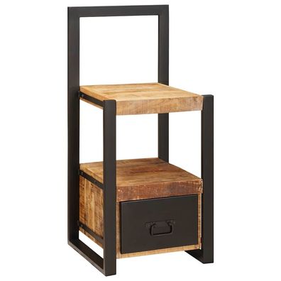 vidaXL Ankleidehaken mit Regal Braun 40 x 40 x 90 cm Massivholz Mango