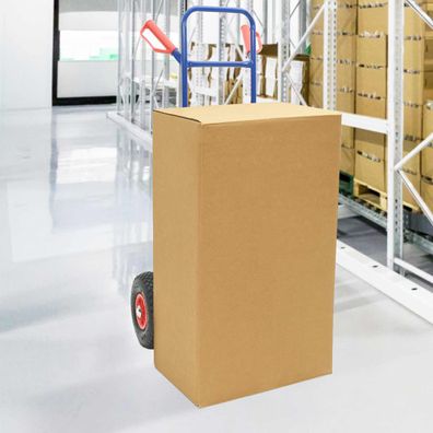 vidaXL Erweiterbarer Handwagen Blau und Rot 49,5 x 53 x 114 cm Stahl