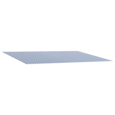 vidaXL Markisenersatzstoff Blau und Weiß 400 x 300 cm Polyester