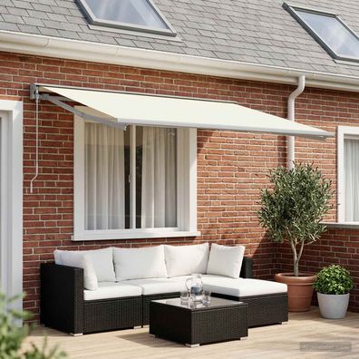 vidaXL Markisenersatzstoff Creme 600 x 350 cm Polyester