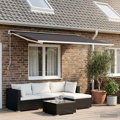 vidaXL Markisenersatzstoff Anthrazit 250 x 200 cm Polyester