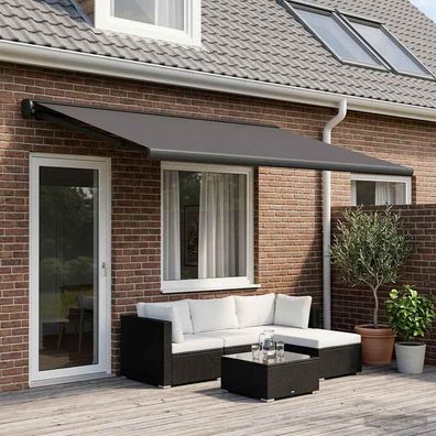 vidaXL Markisenersatzstoff Anthrazit 600 x 300 cm Polyester