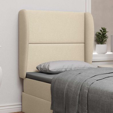 vidaXL Kopfteil Ohr Creme 80 x 23 x 6 cm Stoff