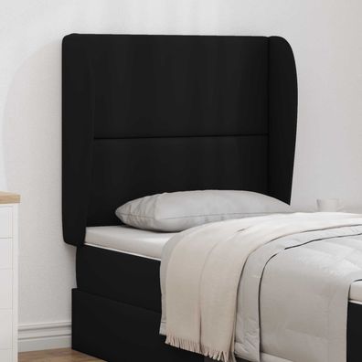 vidaXL Kopfteil Ohr Schwarz 80 x 23 x 6 cm PVC