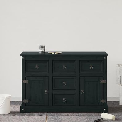 vidaXL Möbelfarbe Schwarz 0,75 L Wanddruck