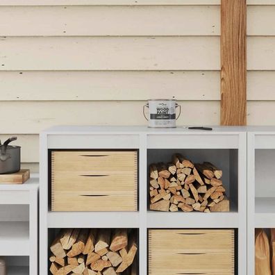 vidaXL Holzfarbe Grau 2,5 L Wanddruck