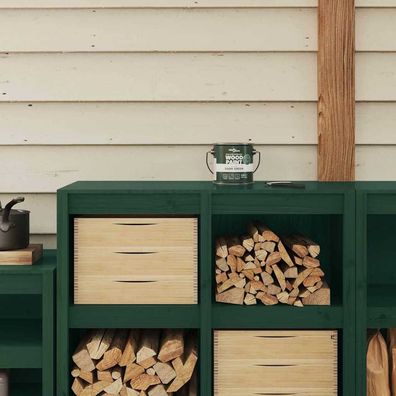 vidaXL Holzfarbe Grün 2,5 L Wanddruck