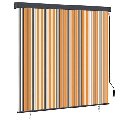 vidaXL Rollo Gelb und Blau 180 x 250 cm Stoff und Aluminium