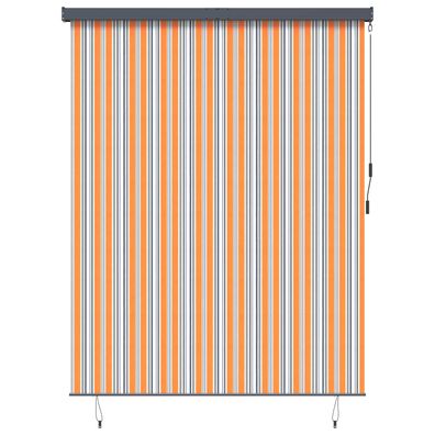 vidaXL Rollo Gelb und Blau 200 x 250 cm Stoff und Aluminium