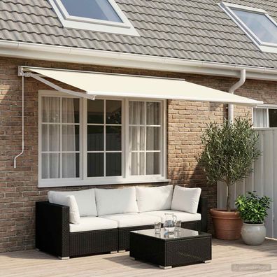 vidaXL Markisenersatzstoff Creme 350 x 200 cm Polyester