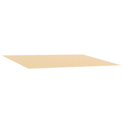 vidaXL Markisenersatzstoff Gelb und Weiß 300 x 250 cm Polyester