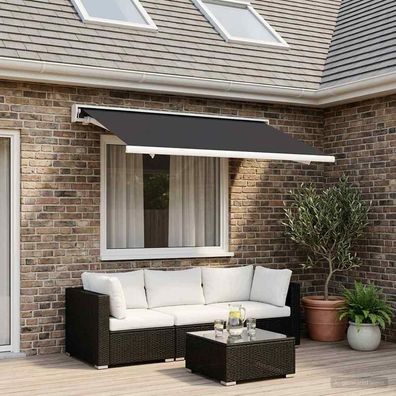 vidaXL Markisenersatzstoff Anthrazit 300 x 250 cm Polyester