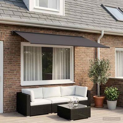 vidaXL Markisenersatzstoff Anthrazit 450 x 300 cm Polyester