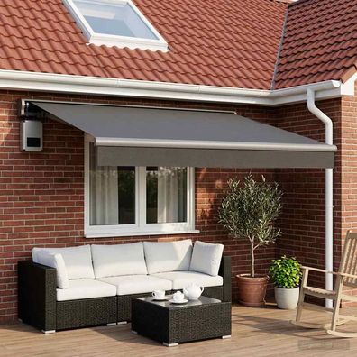 vidaXL Markisenersatzstoff Anthrazit 500 x 300 cm Polyester