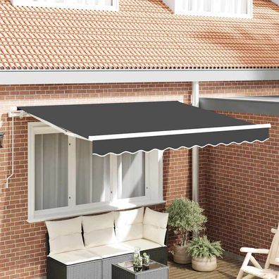 vidaXL Markisenersatzstoff Anthrazit 2,5 x 2 m Polyester