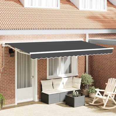 vidaXL Markisenersatzstoff Anthrazit 4 x 2 m Polyester