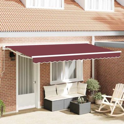 vidaXL Markisenersatzstoff Bordeauxrot 4 x 2 m Polyester