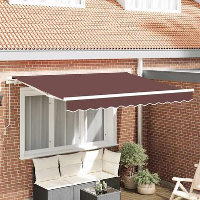 vidaXL Markisenersatzstoff Braun 3,5 x 2 m Polyester