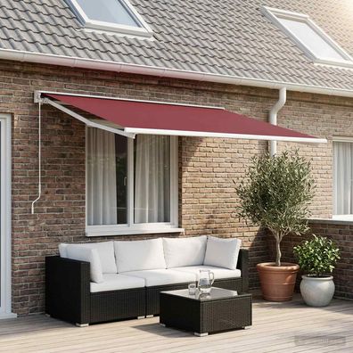 vidaXL Markisenersatzstoff Bordeauxrot 500 x 300 cm Polyester