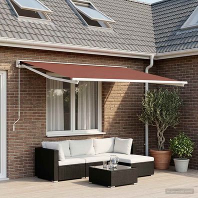 vidaXL Markisenersatzstoff Braun 350 x 200 cm Polyester