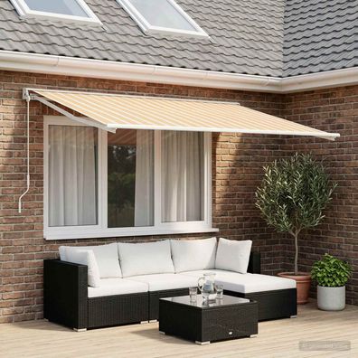 vidaXL Markisenersatzstoff Blau und Orange 500 x 350 cm Polyester
