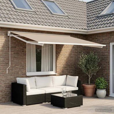 vidaXL Markisenersatzstoff Beige 450 x 300 cm Polyester