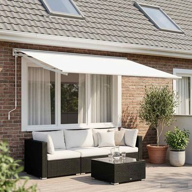 vidaXL Markisenersatzstoff Weiß 600 x 350 cm Polyester