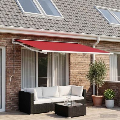 vidaXL Markisenersatzstoff Rot 400 x 300 cm Polyester