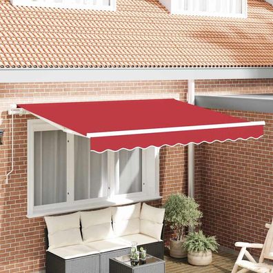 vidaXL Markisenersatzstoff Rot 3 x 2,5 m Polyester