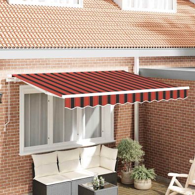 vidaXL Markisenersatzstoff Orange und Braun 3 x 2 m Polyester