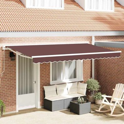vidaXL Markisenersatzstoff Braun 4 x 2 m Polyester