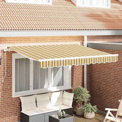 vidaXL Markisenersatzstoff Orange und Schwarz 2,5 x 2 m Polyester