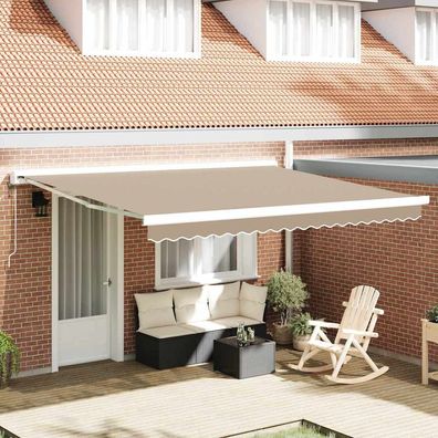 vidaXL Markisenersatzstoff Beige 4 x 3 m Polyester