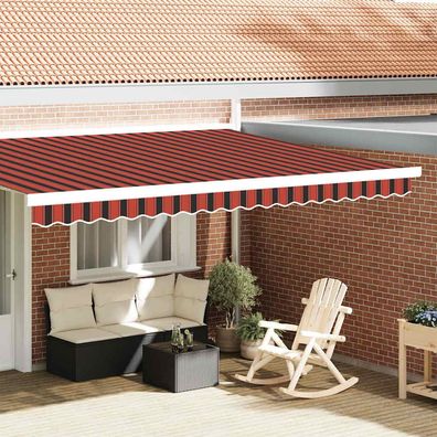 vidaXL Markisenschürzen-Ersatz Orange / Schwarz / Gelb 4,5 m Polyester