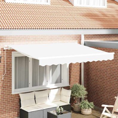 vidaXL Markisenersatzstoff Weiß 3,5 x 2 m Polyester