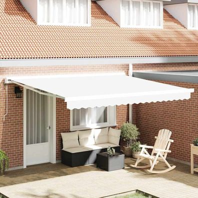 vidaXL Markisenersatzstoff Weiß 4 x 3 m Polyester