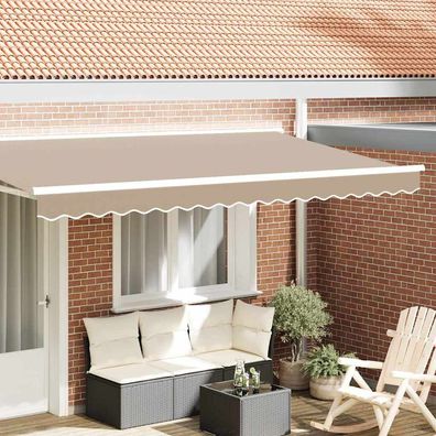 vidaXL Markisenschürzen-Ersatz Beige 4 m Polyester